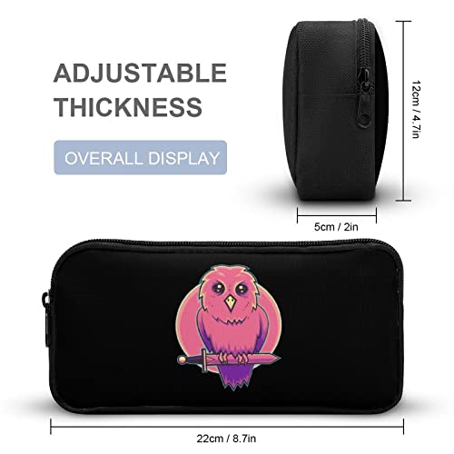 Owl Sunset Sword Pencil Case Pencil Pouch Coin Pouch Cosmetic Bag Office Stationery Organizer