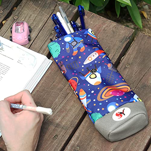 SY Magnetic button Multi-Function Large Capacity Pencil Case Pen Bag Large Storage Handheld Pen Pouch Cosmetic Case High School pencil maker College Student Girl Teen