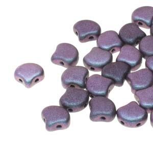 70-75,ginko 7.5mm mixed berry polychrome color. 7.5mm two hole beads, holes run side to side. quality czech glass beads