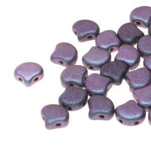 70-75,Ginko 7.5MM Mixed Berry Polychrome Color. 7.5mm Two Hole Beads, Holes Run Side to Side. Quality Czech Glass Beads