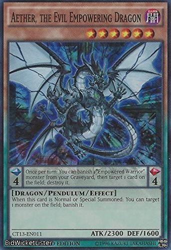 Aether The Evil Empowering Dragon NM 1st Ed YuGiOh MP16 CT13-011 Yu-Gi-Oh TCG UR ,#G14E6GE4R-GE 4-TEW6W299609