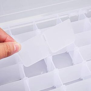 Tosnail 3 Pack 36 Compartments Clear Plastic Craft Storage Organizer Small Parts Organizer with Dividers