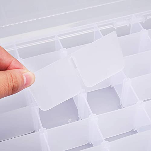 Tosnail 3 Pack 36 Compartments Clear Plastic Craft Storage Organizer Small Parts Organizer with Dividers