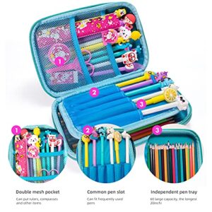 BEMDLON Unicorn Pencil Case for Girls,3D EVA Large Capacity Pen Holder Marker Bag with Double Zipper, Cute Cartoon Pencil case for Kids Boys School Gift