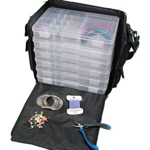 Beaders Traveler Case w/6 Boxes 12" x 11" x 8"