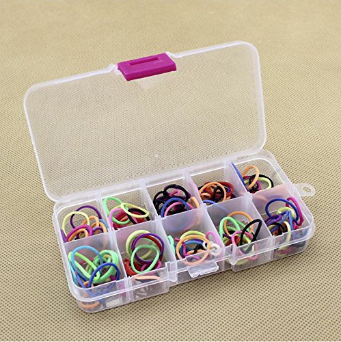 2 pcs Adjustable Clear Plastic Jewelry Craft Beads fishing hook Small Accessories Multipurpose Organizer visually adjustable clearly storage box (10 Adjustable Clearly Storage Box)