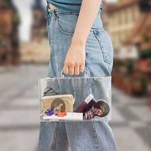 GIIYAA High Transparency Visible Plastic Box Clear Storage Case with Lid Use for Organizing Jewelry, Tools, Office supplies, Pet supplies, DIY materials,Use as handbags