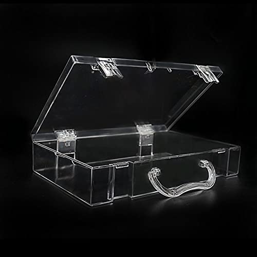 GIIYAA High Transparency Visible Plastic Box Clear Storage Case with Lid Use for Organizing Jewelry, Tools, Office supplies, Pet supplies, DIY materials,Use as handbags