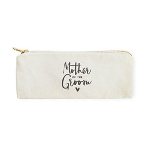 the cotton & canvas co. mother of the groom wedding cosmetic pouch, pencil case, bridal party gift and travel make up pouch