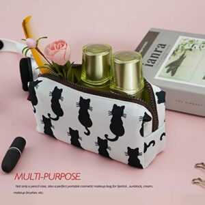 Cute Black Cat Pencil Case Pouch Teacher Gift Gadget Bag Make Up Case Cosmetic Bag Stationary Kawaii Pencil Box