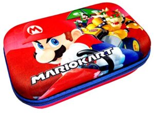 upd hard shell molded zippered pencil/storage case (mario kart), multicolor