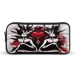 graffiti on a brick wall two women pencil case pencil pouch coin pouch cosmetic bag office stationery organizer
