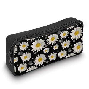 White Daisies Pencil Case Pencil Pouch Coin Pouch Cosmetic Bag Office Stationery Organizer