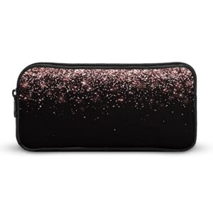 rose gold particles pencil case pencil pouch coin pouch cosmetic bag office stationery organizer