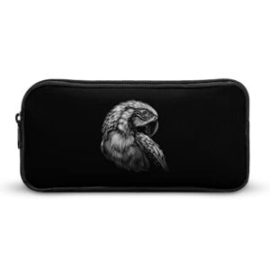 macaw parrot sketchy art portrait pencil case pencil pouch coin pouch cosmetic bag office stationery organizer