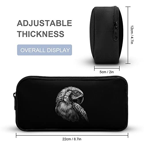 Macaw Parrot Sketchy Art Portrait Pencil Case Pencil Pouch Coin Pouch Cosmetic Bag Office Stationery Organizer