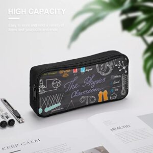 Physics and Science Elements Doodles Pencil Case Pencil Pouch Coin Pouch Cosmetic Bag Office Stationery Organizer