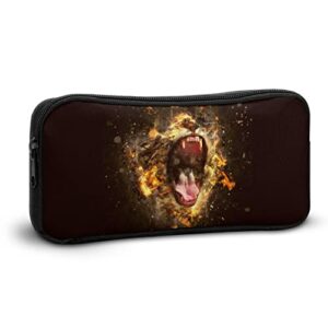 Lion in Dark Pencil Case Pencil Pouch Coin Pouch Cosmetic Bag Office Stationery Organizer