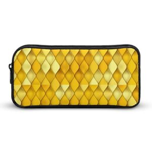 Gold Fish Scale Pencil Case Pencil Pouch Coin Pouch Cosmetic Bag Office Stationery Organizer