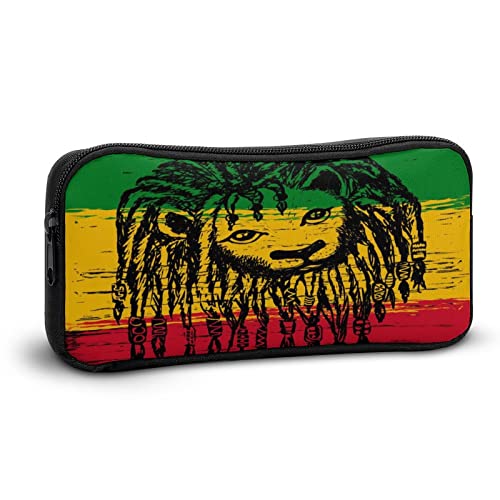 Lion on Jamaica Flag Pencil Case Pencil Pouch Coin Pouch Cosmetic Bag Office Stationery Organizer