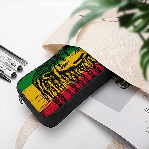 Lion on Jamaica Flag Pencil Case Pencil Pouch Coin Pouch Cosmetic Bag Office Stationery Organizer