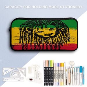 Lion on Jamaica Flag Pencil Case Pencil Pouch Coin Pouch Cosmetic Bag Office Stationery Organizer