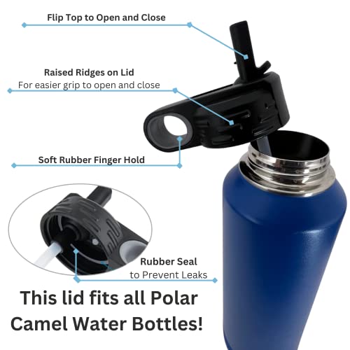 Polar Camel Replacement Lid (40/32/20 oz Water Bottle Lid, Replacement Lid (1-Pack))