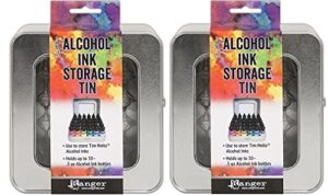 tim holtz alcohol ink storage tins – pack of two tins