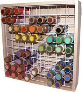 wood craft paint storage, white