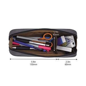 LIHITLAB Pen Case, 9.4 x 1.8 x 3 inches, Black (A7552-24)