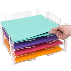 American CraftsStackable 662587 Paper Tray by We R Memory Keepers | 12 x 12-inch, 4 pack