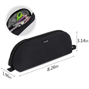 Gloppie Pencil Bag Pencil Pouch Pen Case Simple Pencil Case Black Pencil Storage Bag Pen Holder Marker Organizer Fabric Zipper Pen Pouch Office School Supplies for College Students Kids Adults