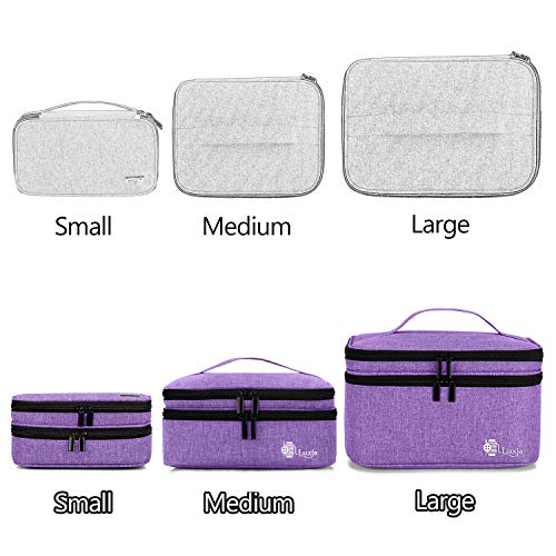 Luxja Double-Layer Sewing Accessories Organizer, Sewing Supplies Organizer for Needles, Thread, Scissors, Measuring Tape and Other Sewing Tools, Large/Purple