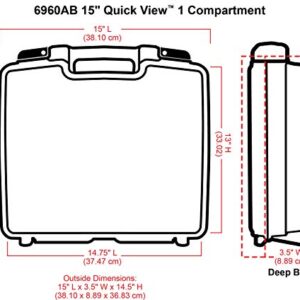 ArtBin 6960AB Quick View Deep Base Carrying Case, Portable Art & Craft Storage Box, 14.5" x 15", Clear