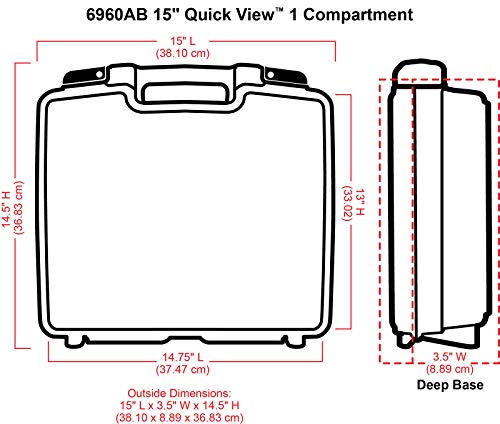 ArtBin 6960AB Quick View Deep Base Carrying Case, Portable Art & Craft Storage Box, 14.5" x 15", Clear