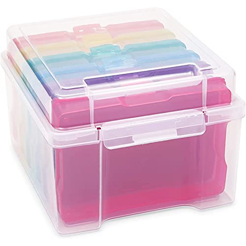 Paper Junkie 4 x 6 Inch Photo Storage Box with 6 Inner Cases (7 Pieces)