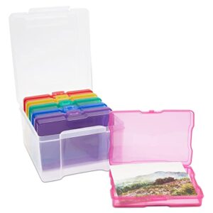 paper junkie 4 x 6 inch photo storage box with 6 inner cases (7 pieces)