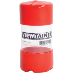 viewtainer storage container, 2-inch by 4-inch, red