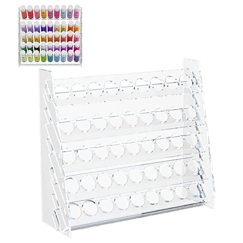 Acrylic Paint Organizer, Paint Rack Stand for 45 Bottles of Paints, Craft Paint Storage, Paint Rack Stand Pigment Organizer Holder Ink Bottle Stands, 2 oz Paint Rack Display Storage Oranizer