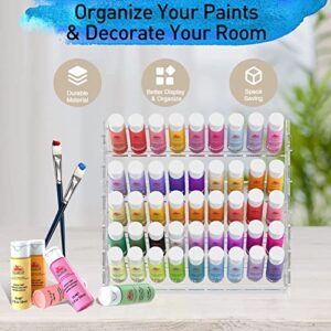 Acrylic Paint Organizer, Paint Rack Stand for 45 Bottles of Paints, Craft Paint Storage, Paint Rack Stand Pigment Organizer Holder Ink Bottle Stands, 2 oz Paint Rack Display Storage Oranizer