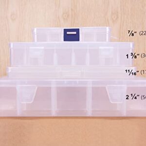Ginsco 4 Pack Clear Plastic Adjustable Divider Organizer Multifunction Box Storage Container Set for Beads Earrings Jewelry DIY Crafts Loom Bands Office supplies Fishing Tackle Hand Tool