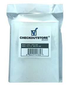 100 checkoutstore® clear storage pockets (5 5/8 x 7 3/8)