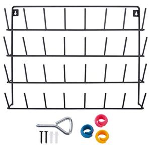 katai – sewing thread wall mount rack display – 32 spool storage organizer – complete with 3 spool huggers