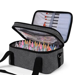 ALTLLEN Acrylic Paint Organizer Paint Brush Holder Art Storage Case for Acrylic Paint Carry Case Craft Paint Storage Paint Containers with Lids Art/Craft Supplies Storage Tote Bag