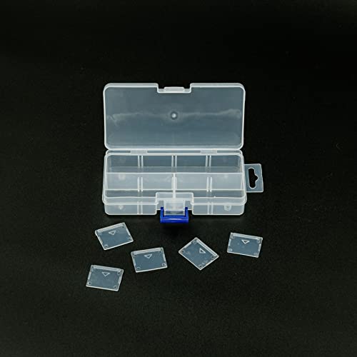 Element 115 25-Pack Small Plastic Storage Box Case Container Snackle Box 10 Grid (2.6" x 5") for Beads, Tackle Box, Fishing Hooks, Bobs, Buttons, Jewelry (Grid Size is .93" x 1.17") Pack of 25
