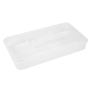 Tosnail 10-Inch 2 Layers Clear Plastic Craft Organizer Box Storage Container for Sewing, Painting, Arts