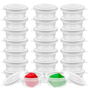fyess 40 pack slime storage containers and foam ball storage containers with lids for 20g slime.
