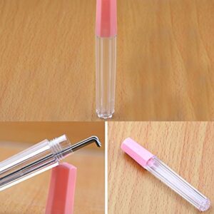 12Pcs Clear Plastic Felting Sewing Needles Container Pin Needle Storage Tubes Bottle Holder Storage Case