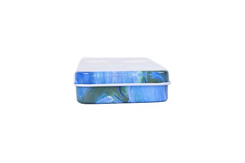 DAHO Tin Pencil Box with World Famous Arts for School, Office, Home, Makeup Storage (Les Nymphéas)