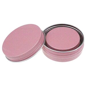 32 Pieces Screw Lid Round Aluminum Tins Empty Metal Jars Spice Lip Balm Candle Storage Containers Travel Cans, 2oz & 1oz Mixed Sizes (Pink)